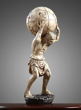 美式欧式客厅人物雕塑摆件挑战者酒柜办公室样板房装饰品摆设礼物