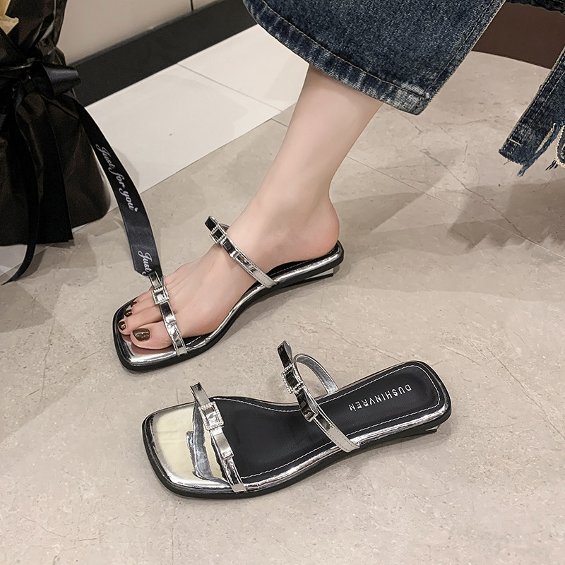 时尚网红ins潮拖鞋女夏外穿2024年新款夏季蝴蝶结女士平底一字拖,女鞋,一字拖,淘宝优惠券,粉丝福利购,淘宝优惠卷