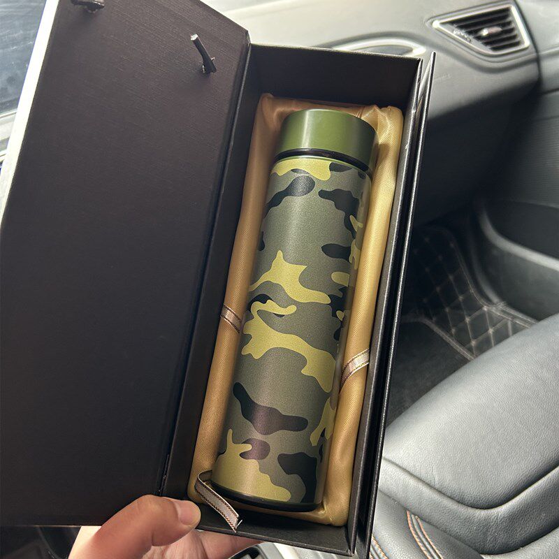 迷彩军旅军绿色保温杯纪念品定制印logo水杯男R款杯子茶杯训练水