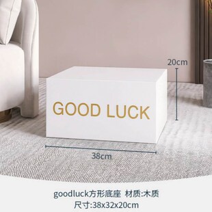 橱窗工艺品白色展示柜台圆形加高地台陈列架花瓶摆件方形垫高底座