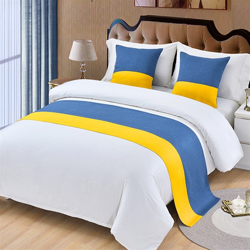 小清新床旗床尾巾高档宾馆酒店民宿床上用品简约现代床尾垫毯床盖,床上用品,床盖,淘宝优惠券,粉丝福利购,淘宝优惠卷