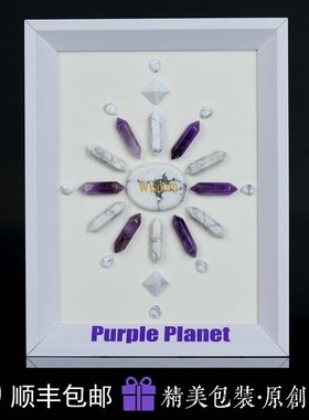 智慧水晶网格/白松石/紫水晶/智慧相框/8寸相框/惊喜礼物/礼物