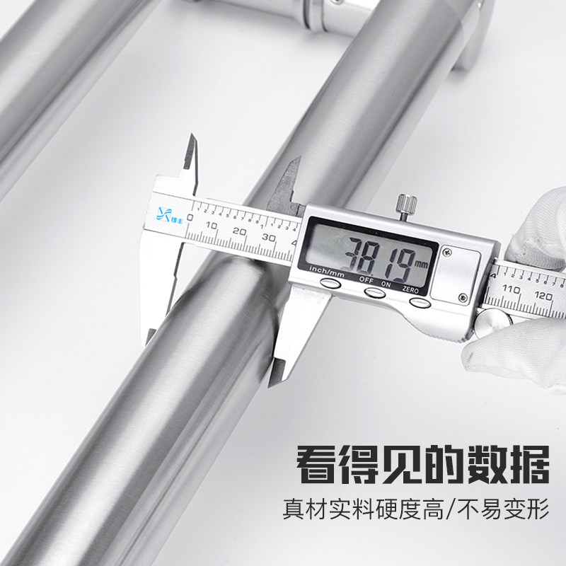 玻璃门大拉手不锈钢电镀中砂加厚刀头型斜拐脚有框门推拉门把手