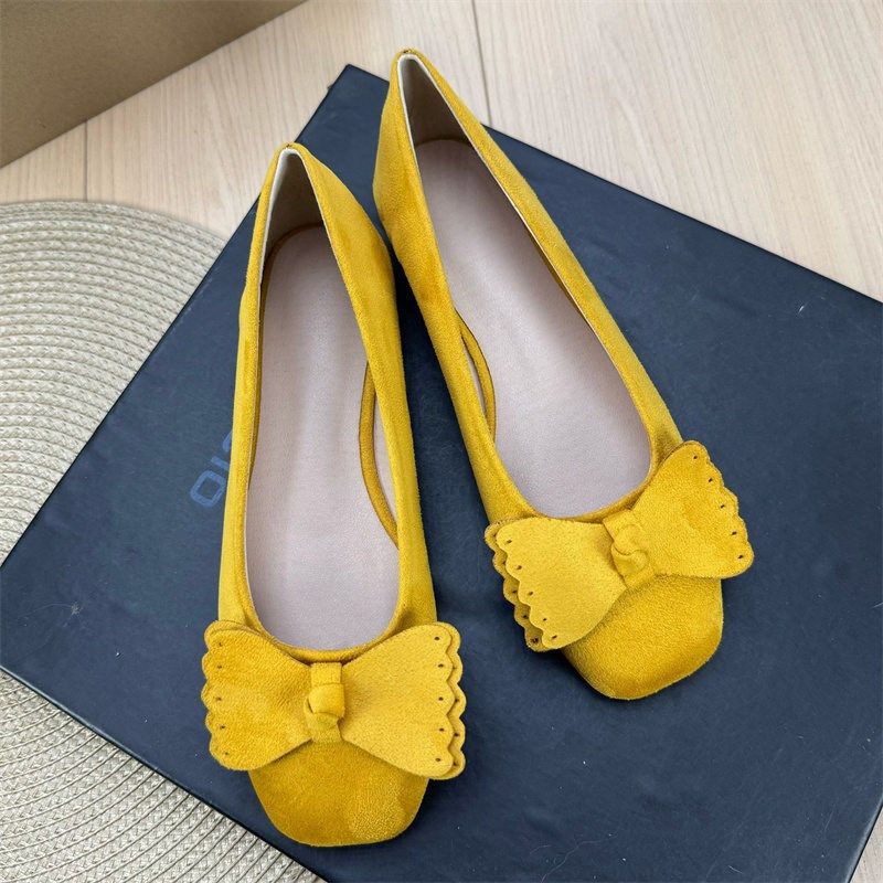 豆豆单鞋女瓢鞋2025春季新款方头平底鞋浅口气质蝴蝶结软底奶奶鞋,女鞋,浅口单鞋,淘宝优惠券,粉丝福利购,淘宝优惠卷