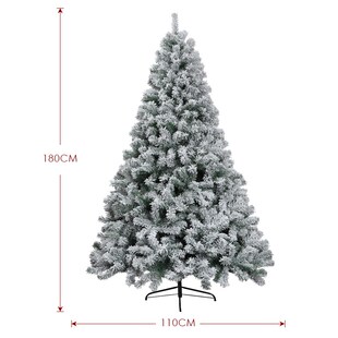 圣诞树家用植绒落雪白色喷雪树2024新款豪华加密圣诞节装饰品摆件