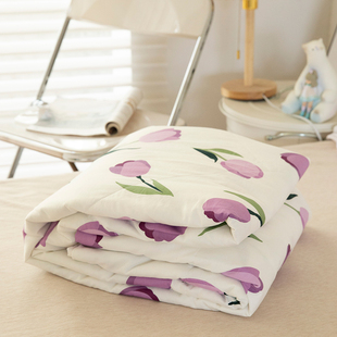 夏季新品 特惠夏凉被 小清新可水洗薄款小被子全棉双人空调被