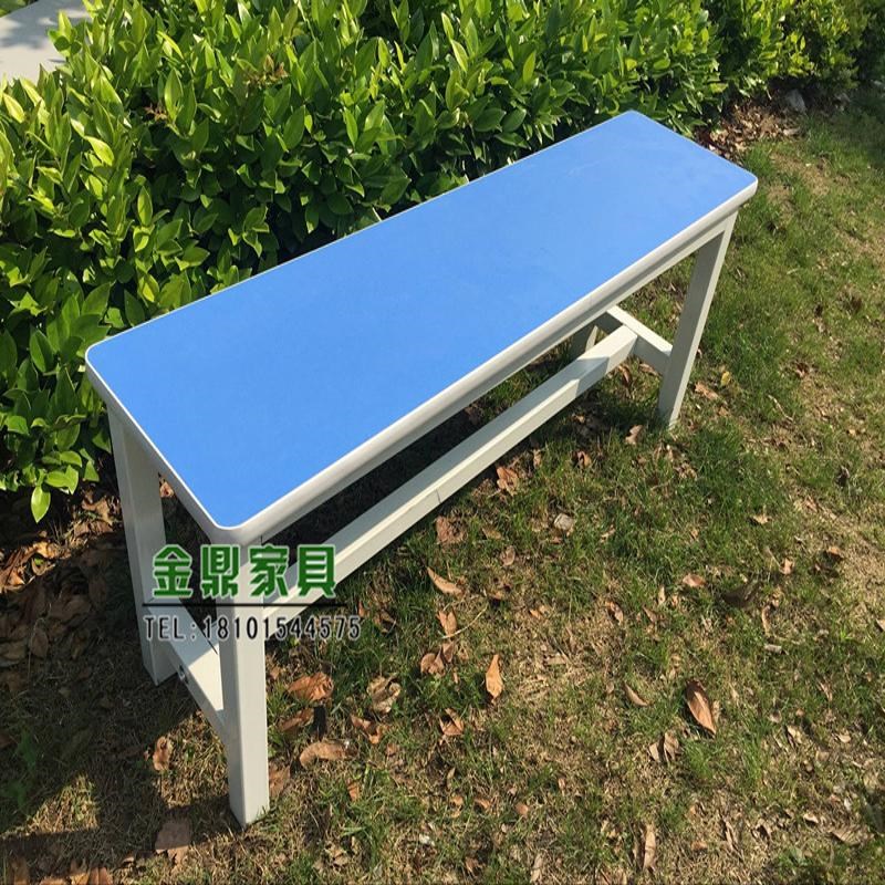 浴室休息长凳公园长凳更衣室换鞋凳原木色实木凳不锈钢长条凳子