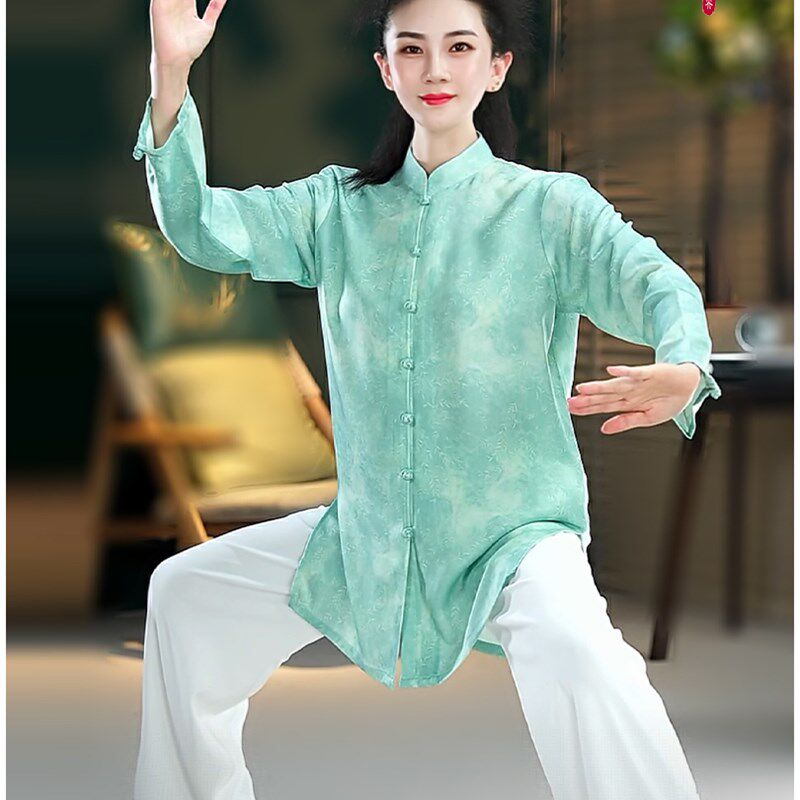 【印花木兰锦】2025秋季新款男女C武术八段锦太极拳练功服装七分