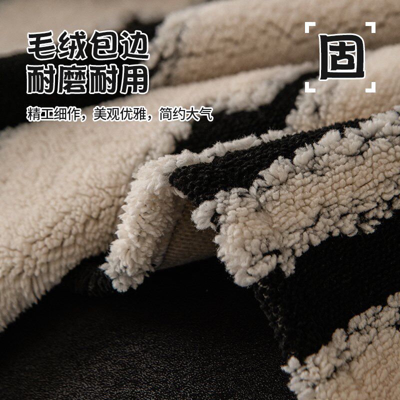 高级感冬季毛绒沙发盖布巾2025新款三人位沙发垫套罩防滑万能盖毯