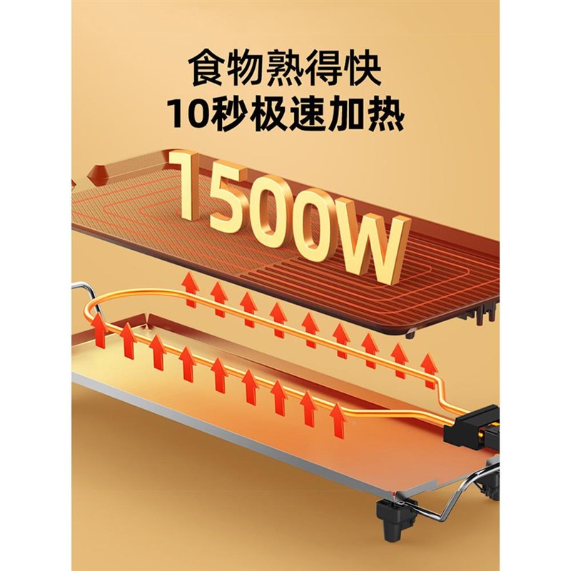 电烧烤炉烤家用无电烤盘肉G005-120烤涮一体锅韩式多功能室内火烟