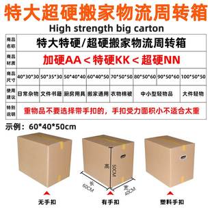 搬家纸箱c特大五层特硬超硬收纳整理打包快递包装搬家用纸箱子定