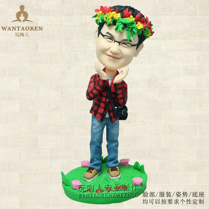 玩陶人泥塑泥人真人定制 粘土捏人像diy玩偶软陶人偶公仔订做礼物