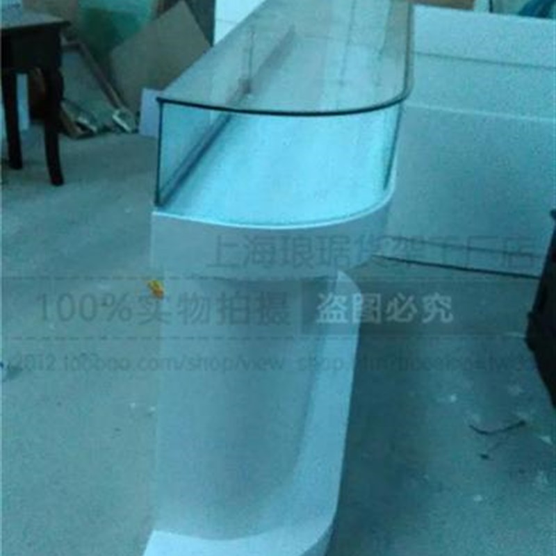 烤漆货架模型展示柜饰品珠宝展台手机柜台木制陈列柜弧形玻璃展柜