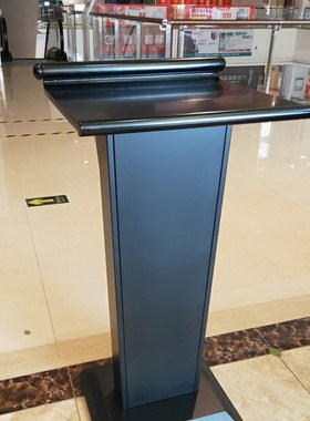 白色讲台桌演讲台餐厅迎宾台酒店简约现代司仪接待发言讲台主持台