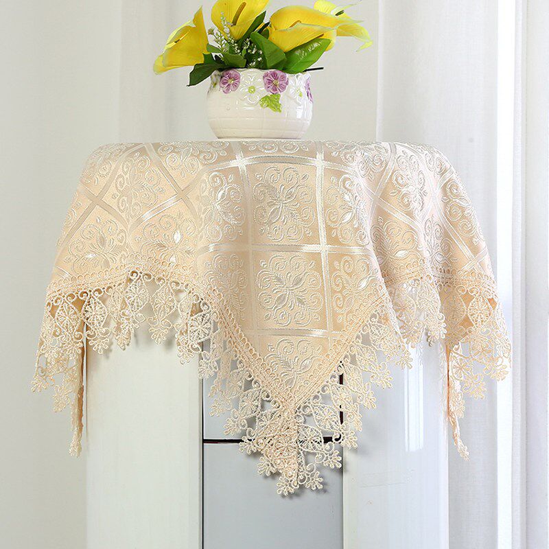 简约现代立式柜机蕾n丝盖布圆柱形空调罩防尘罩遮盖防灰尘布盖巾