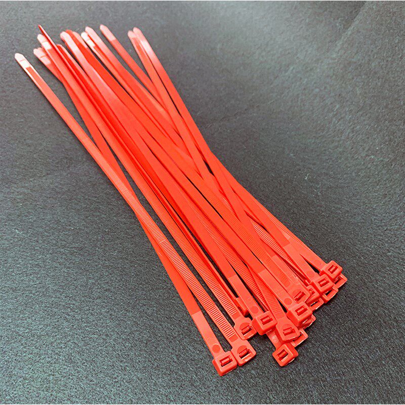 尼龙扎带橙色5*i370mm自锁式绑带捆扎带PA66塑料固定式100根/包