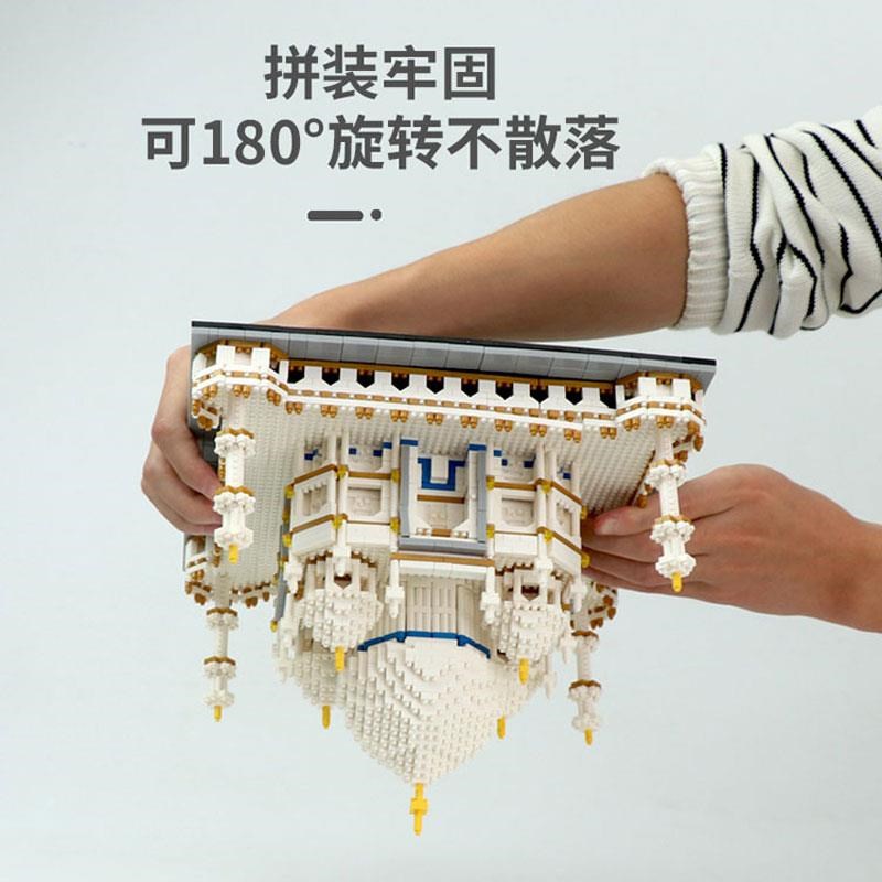 积木立体拼图阿房宫成年高难度拼装大型中国风古建筑模型男孩益智