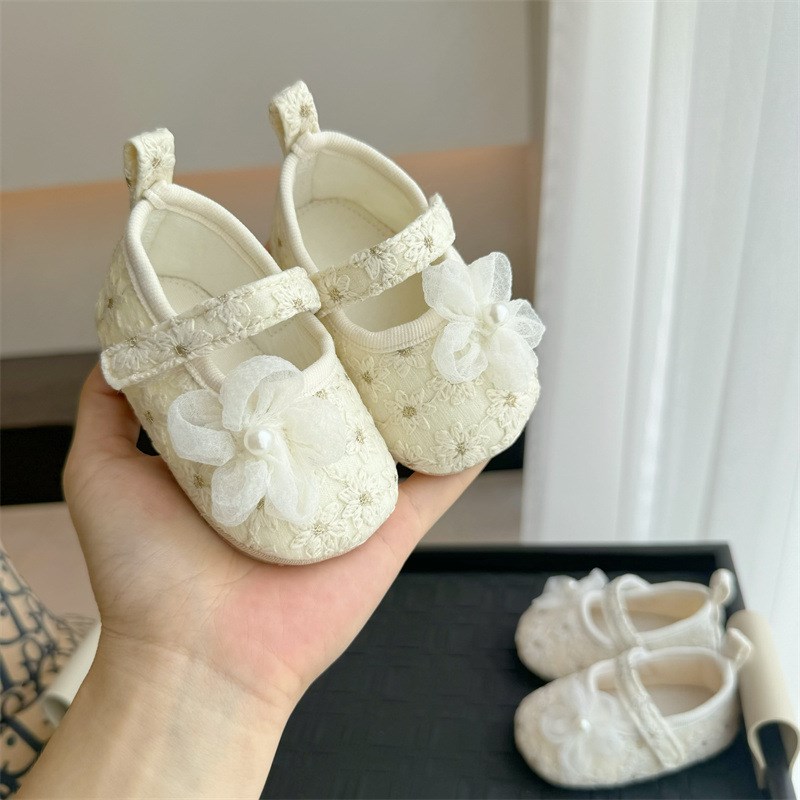 女宝宝春夏季软底不掉跟布鞋婴儿B韩版洋气公主鞋儿童防滑学步鞋