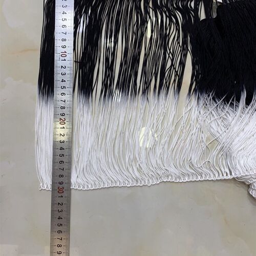 服装辅料 e窗帘吊染渐变色双色流苏家具配饰加宽蕾丝边