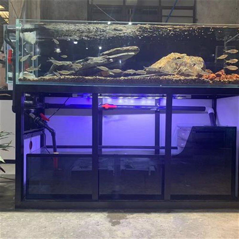 水草溪流缸水族箱底滤客厅超白玻璃兰寿背包侧溢流生态鱼缸不含灯