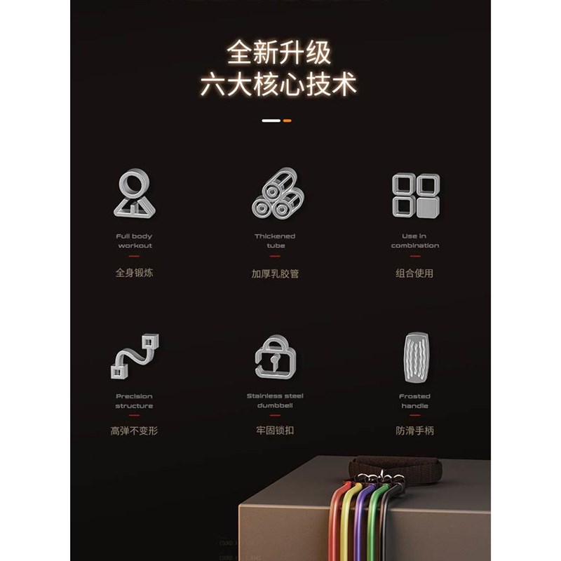 拉力绳阻力带健身男胸肌运动训练器材开背练肩多功能弹力绳子家用