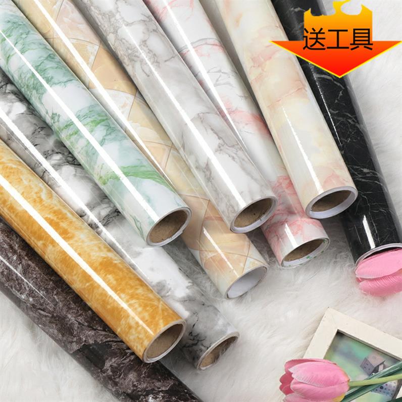 贴纸仿大理石g瓷砖厨房墙纸防油防水墙贴耐高温防火壁纸贴新品自