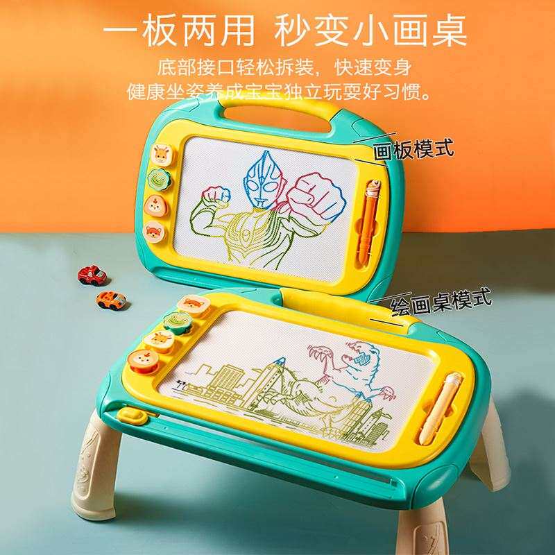 婴儿画板磁吸小画板可擦写画画板绘画屏儿童超大号W写字板小朋友