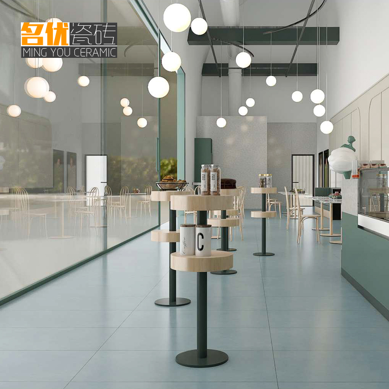 微水泥地板侘寂风素色瓷砖奶白砖750x1500厨房U客厅柔光仿古地砖