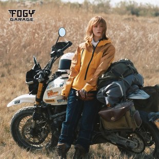 福禄车库沙暴骑行拉力服摩托防摔透气复古四季冲锋衣机车护甲外套