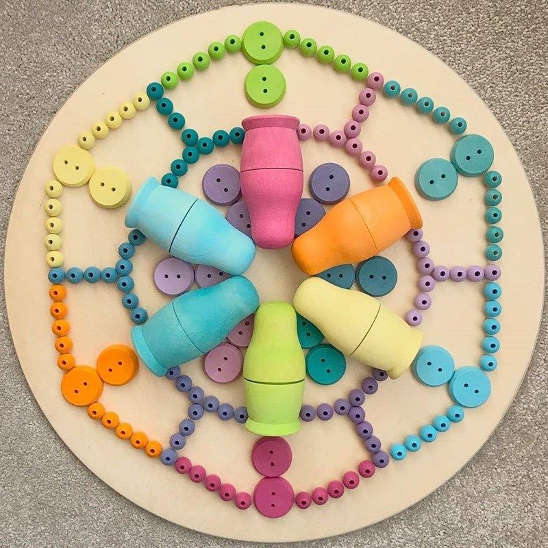 木制串珠纽扣彩虹积木婴幼儿童穿珠穿绳精细动作训练手眼益智玩具,玩具/童车/益智/积木/模型,手工串珠/穿珠/首饰编织,淘宝优惠券,粉丝福利购,淘宝优惠卷