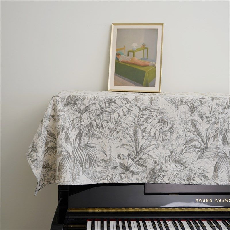 美式钢琴防尘罩半罩盖巾电钢琴轻奢高档琴顶遮灰布凳子套罩保护套