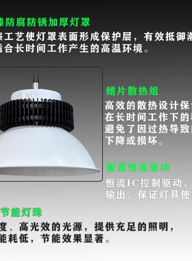 亚明led工矿灯超亮鳍片工厂房仓库车间照明吊灯100W150W200W400W