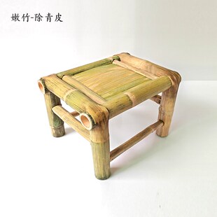 竹椅子小孩家用毛竹椅单人手工编织老式竹子小椅阳台休闲竹凳子