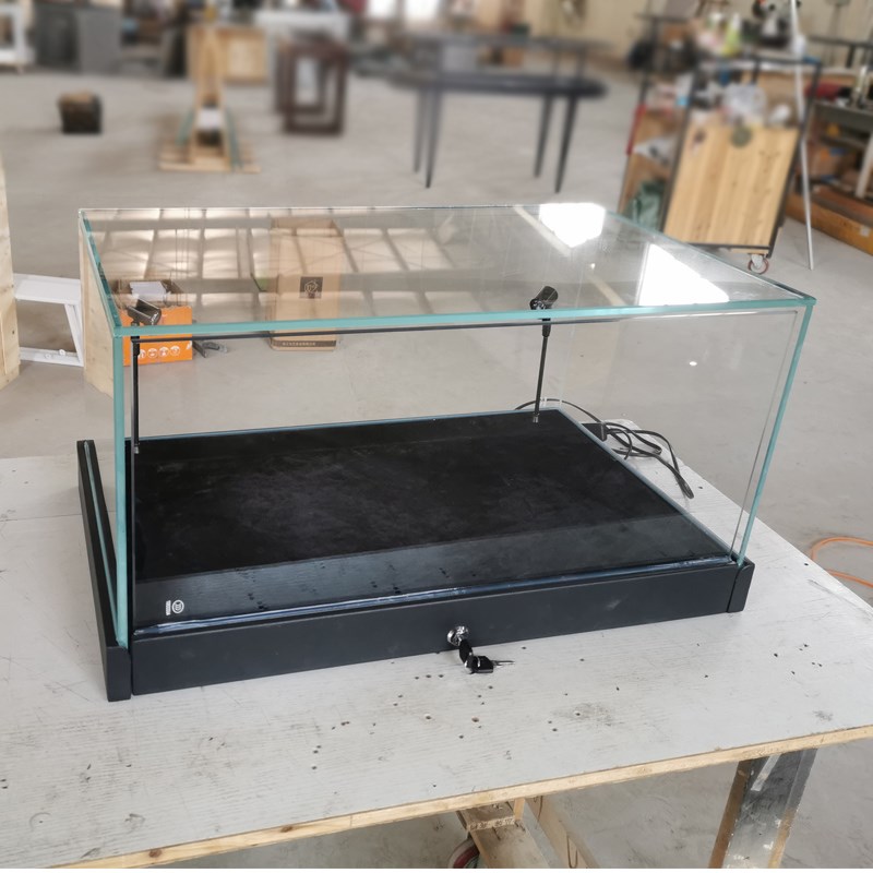 柜收纳玻璃桌面带锁防尘罩玻璃柜精品展示台珠宝饰品小型定制首饰
