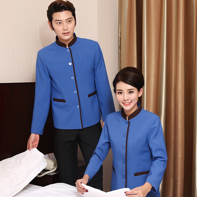 保洁服长袖酒店宾馆清洁员工作服套装女小区M物业客房保洁服秋冬