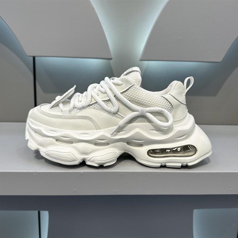 2024新款薄款小白鞋增高透气网面鞋子男款夏季厚底老爹鞋百搭男鞋
