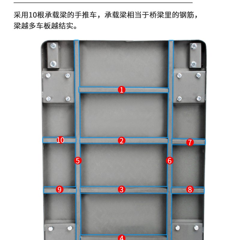 钢板车平板车推货车大号 手推车货车 搬运车拉货车小推车折叠拖车