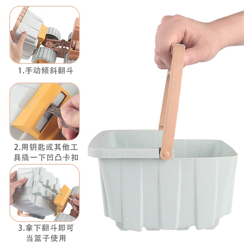 宝宝挖沙工具儿童铲子沙滩玩具套装玩沙铲子加厚大号工程车翻斗车