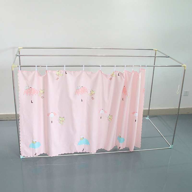 富俪姿蚊帐床帘一体式0.9m学生宿舍高遮光全封闭上下铺三开门单人