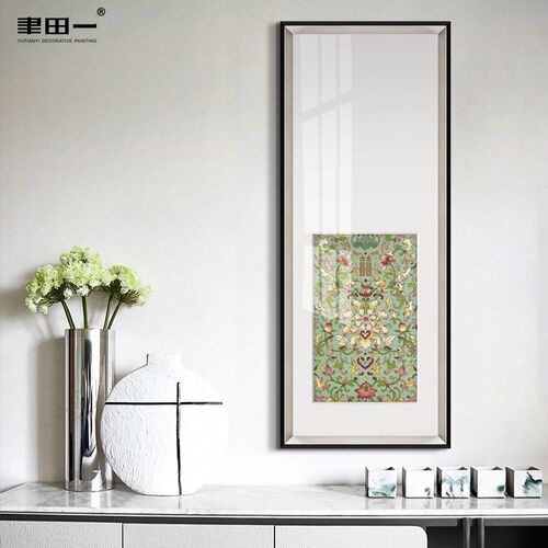 新中式客厅装饰画中国风玄关花纹艺术挂画展厅样板间卧室文艺壁画