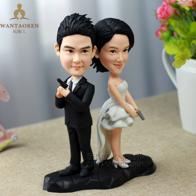 保卫爱情软陶人偶真人公仔定制diy泥塑雕塑捏泥人陶Z偶照片礼物