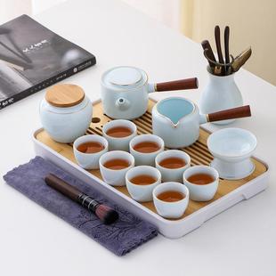 功夫茶具套装 办公泡茶轻奢 2023新款 茶壶茶杯茶盘家用整套陶瓷日式