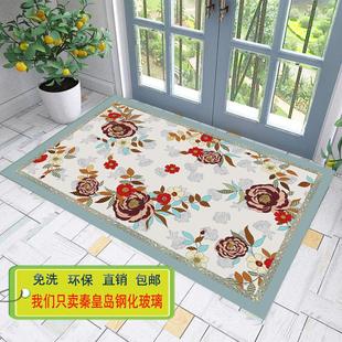 客厅玄关垫定制 钢化玻璃入户门垫家用地垫防滑地踏脚踏轻奢欧式