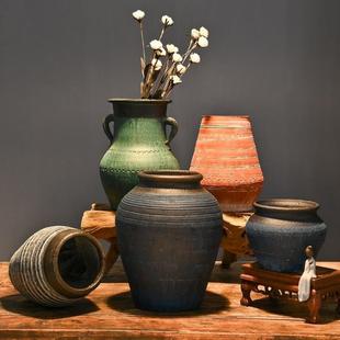 花瓶陶瓷种花盆大号宽口多肉花盆法师专用花盆三角梅老桩花盆粗陶