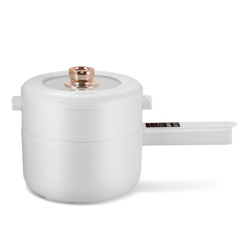 电煮锅多功能一体家用宿舍电热火锅炸蒸煎炒定时预约全自动煮面锅