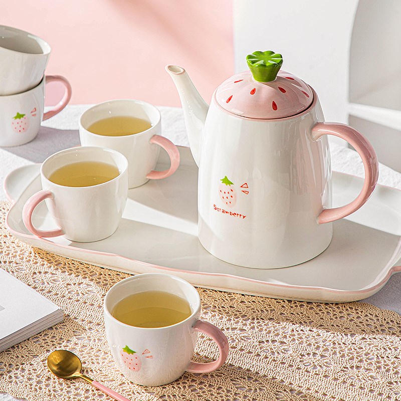 高颜值茶壶凉水壶茶具耐高温陶瓷大容量水具套装家用客厅2024新款