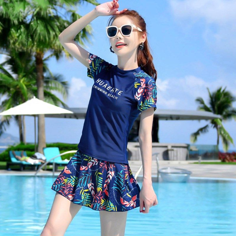 分体泳衣女款夏2024新款爆款遮肚保守大码胖mm微胖女孩遮肉泡温泉