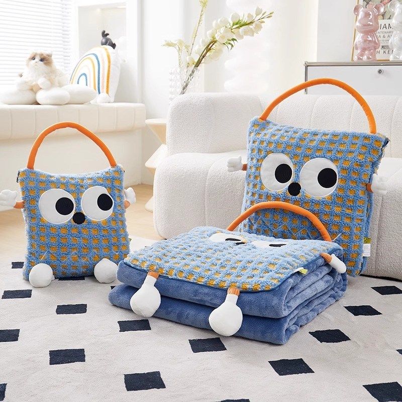 网红多巴胺手拎抱枕被子两用汽车靠垫二合一办公室午睡毯子空调被,居家布艺,抱枕被,淘宝优惠券,粉丝福利购,淘宝优惠卷