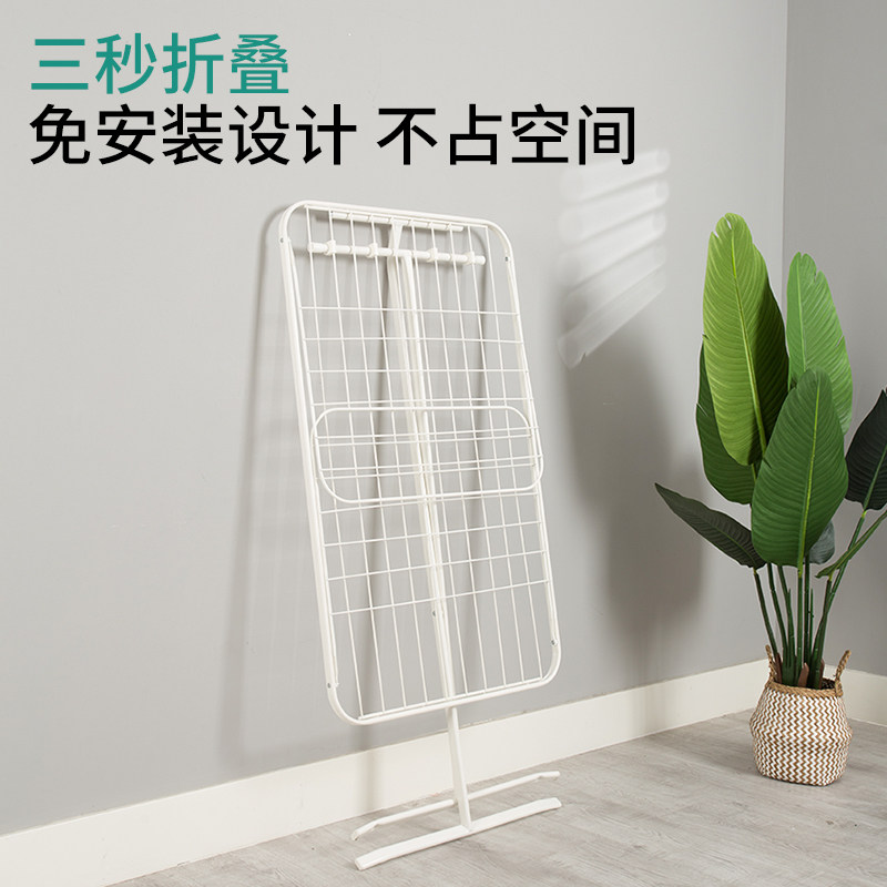 晾衣架落地卧室平铺折叠阳台简易家用晾毛衣架子踢脚线烘干衣架