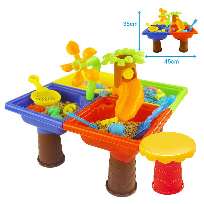 大号沙滩桌安全太空玩具沙子套装儿童女男孩泥沙火星魔法彩色